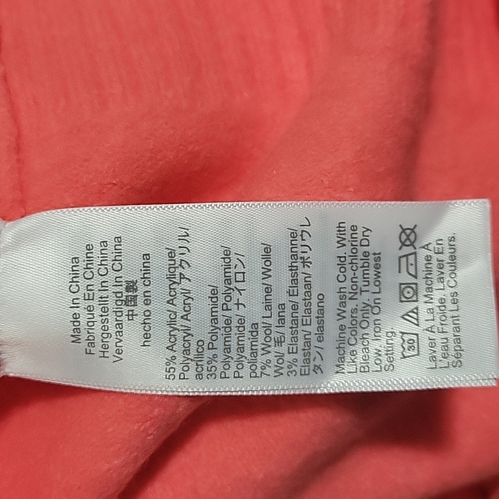 J. Crew Coral Wool Cardigan Sweater- Medium - Picture 3 of 3